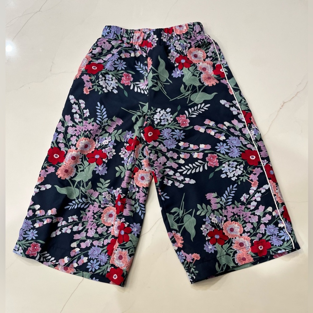 Janie and Jack Girls Size 5 Wide Leg Floral Pants